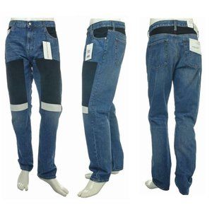 NWT Calvin Klein Jeans Slim-Fit Blocked Patches Jeans CKJ 026 Mens 38 x 32